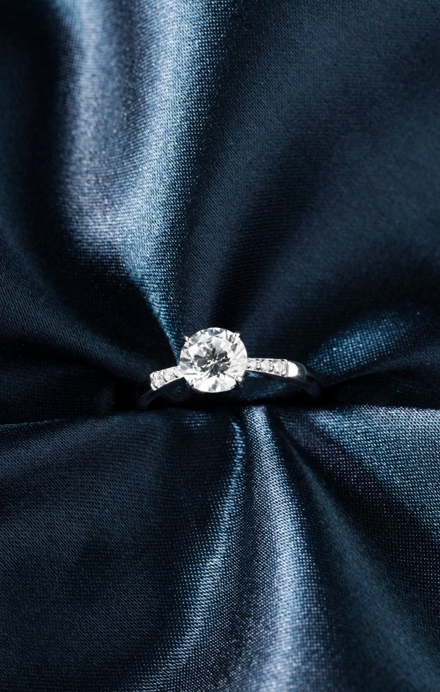 Classic solitaire diamond ring