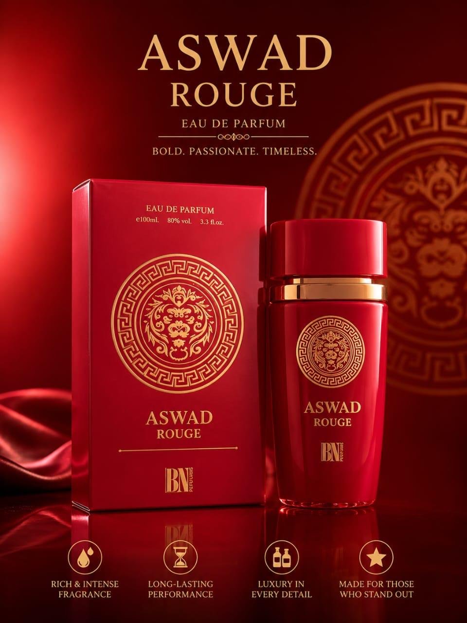 Bn parfums aswad rouge eau de parfum